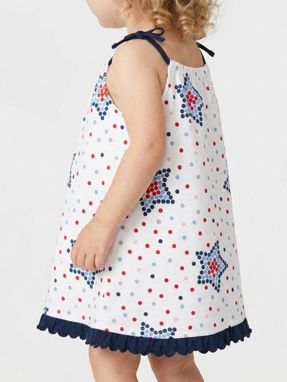 Circo Patriotic Star Print Baby Dress 9M Sleeveless 100% Cotton Target
